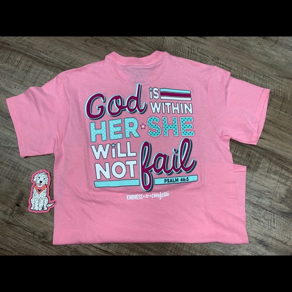 Jadelynn Brooke God is Within Her She Pink Tee - Picture 4 of 6